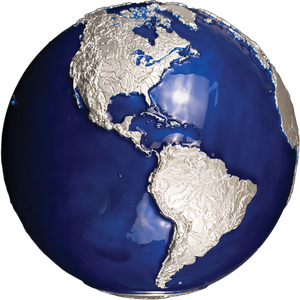2025 Barbados 1 Kilo Silver $25 Blue Marble Earth Main Image