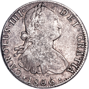 1791-1808 Charles IV Spanish Silver 8 Reales Main Image