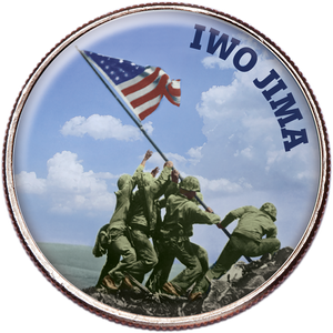 Iwo Jima Colorized Kennedy Half Dollar Main Image