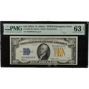 1934A $10 Silver Certificate, Yellow Seal Main Image