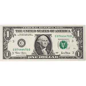 Quad Center Radar $1 Federal Reserve Note Main Image