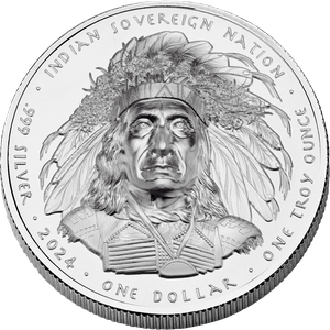 2021 Oglala Lakota Sioux 1 oz. Silver Dollar Chief Sitting Bull ...