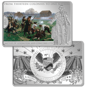 2021 Lexington 13 Colonies to One Nation Silver-Plated 100 gram Copper Bar Main Image