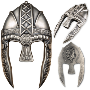 2022 Solomon Islands 300 grams Silver $10 Viking Helmet Main Image