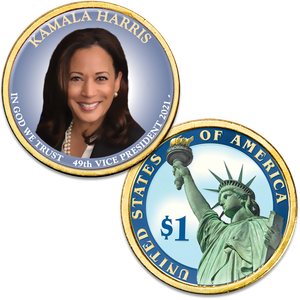 Colorized Vice President Dollar - Kamala Harris Main Image