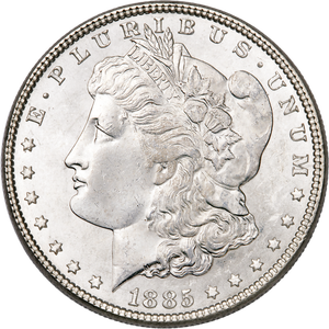 1885-O Morgan Silver Dollar in Holder Main Image
