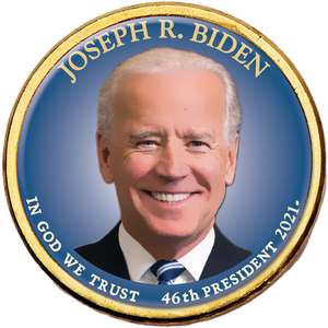 Colorized "Modern Presidents" Dollar - Joseph R. Biden Main Image