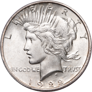 1922 Peace Dollar in Deluxe Holder Main Image