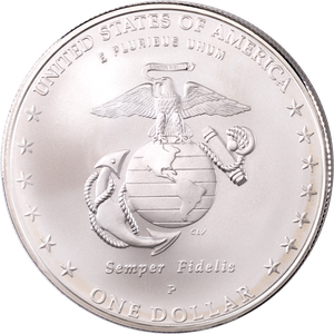 2005-P Marines Silver Dollar Main Image
