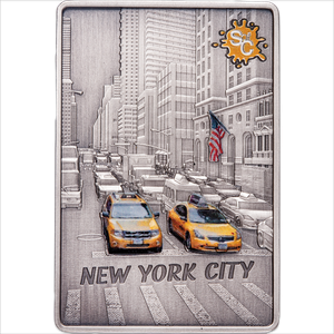 2021 Samoa 2 oz. Silver $5 Splash of Color City Coin - New York City Main Image