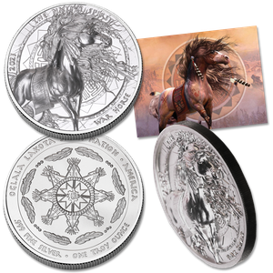 2021 1 oz. Silver Native Spirit War Horse Dollar Main Image