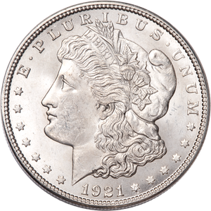 1921 Morgan Silver Dollar in 100th Anniversary Holder Main Image