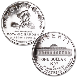 1997 Botanic Gardens Commemorative Silver Dollar Main Image