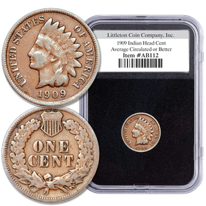 1909 Indian Head Cent in Holder Main Image