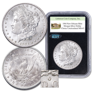 1904-O Morgan Silver Dollar in Deluxe Holder Main Image