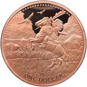 2022 Mesa Grande 5 oz. Copper $1 FREEDOM – Bison Hunter Main Image