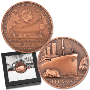 2022 Cook Islands 50 gram Copper $1 Titanic Coin Main Image