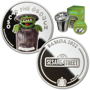 2022 Samoa 1 oz. Silver $5 Oscar the Grouch Main Image