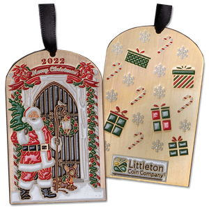 2022 Santa Ornament with Ribbon Main Image