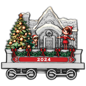 2024 Fiji Half Dollar Festive Elves Car for Santa Express Train Main Image