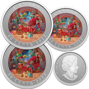 2022 Canada 50 Cent Santa's Sleigh Main Image