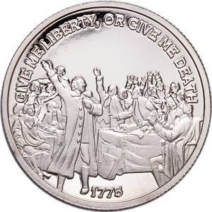 America 250th Niue Half Dollar Give me Liberty or Give me Death Main Image
