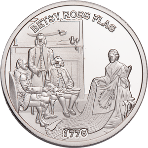 America 250th Niue Half Dollar Betsy Ross Flag Main Image