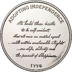 America 250th Niue Half Dollar Adopting Independence Main Image