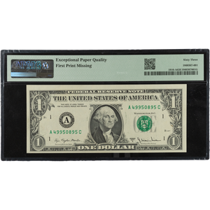 1977A $1 Federal Reserve Note Faulty Alignment Main Image
