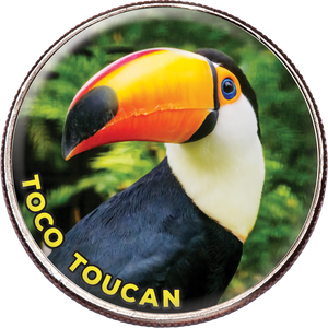 Colorized Kennedy Half Dollar World Wildlife Coin - Toco Toucan Main Image