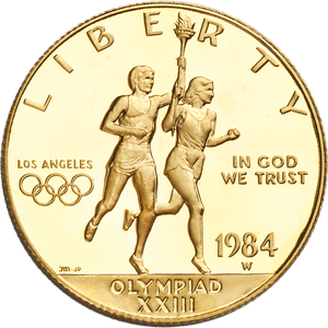 1984-W Los Angeles Olympiad Gold $10 Main Image