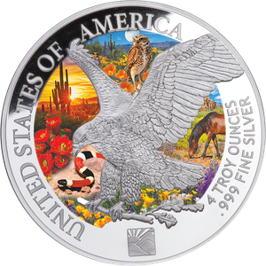 2024 Desert Spring Collage 4 oz. American Silver Eagle Round Main Image