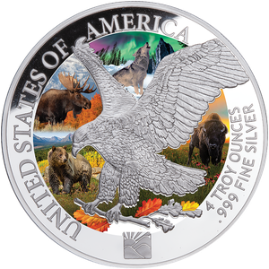 2023 Wildlife Collage 4 oz. American Silver Eagle Round Main Image