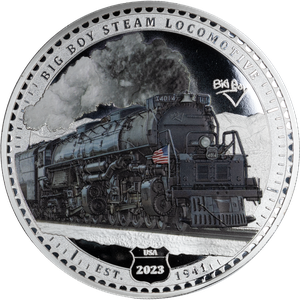 2023 Cameroon Train Big Boy Silver-Plated 1 Kilo 5000 Francs CFA Main Image