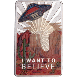 2023 Cameroon 1 oz. Silver 2000 Francs CFA "I Want to Believe" UFO Main Image