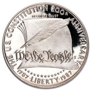 1987 U.S. Constitution Bicentennial Silver Dollar Commemorative Main Image
