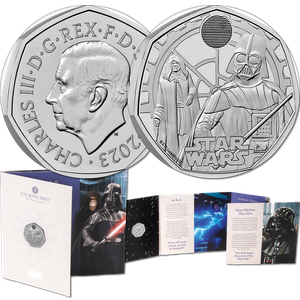 2023 Great Britain Copper-Nickel 50 Pence Star Wars Darth Vader and Emperor Palpatine Main Image