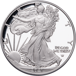 2021-S T2 Silver American Eagle with Damstra Signature Main Image