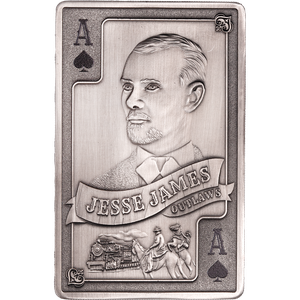 2024 Liberia $2 Wild West Royal Flush “Bad Guys” Series - Jesse James Main Image