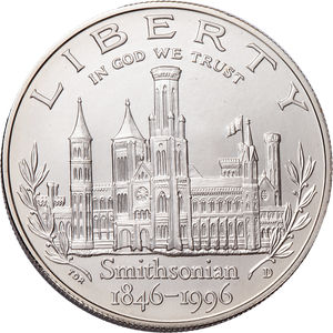 1996 Smithsonian Silver Commemorative Dollar Main Image