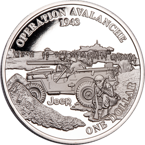 2025 Jeep Battles of WWII Liberia $1 Series - Operation Avalanche Main Image