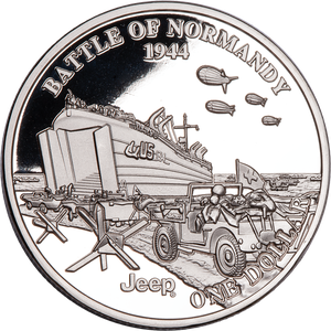 2025 Jeep Battles of WWII Liberia $1 Series - Battle of Normandy Main Image