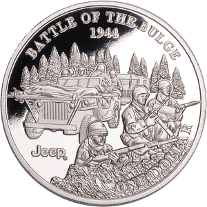 2025 Jeep Battles of WWII Liberia $1 Series - Battle of the Bulge Main Image