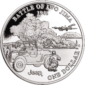 2025 Jeep® Brand Battles of WWII Liberia $1 Series - Battle of Iwo Jima Main Image