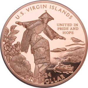 2024 Liberia 5 oz. Copper $1 U.S. Territories, U.S. Virgin Islands Main Image