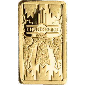 Liberia Oglala Lakota Sioux Gold $20 Thunderbird Bar Main Image