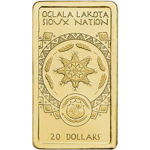 Liberia Oglala Lakota Sioux Gold $20 Dream Catcher Bar Main Image