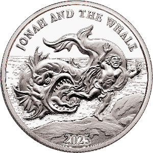 2025 Niue Half Dollar Bible Stories - Jonah and the Whale Main Image