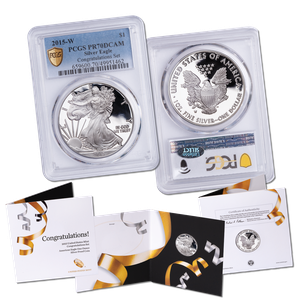 2015-W Congratulations Set American Eagle Silver Dollar Main Image