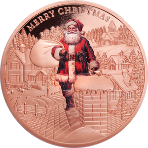 2024 Cameroon 5 oz. Copper 500 Francs CFA Merry Christmas Santa Main Image